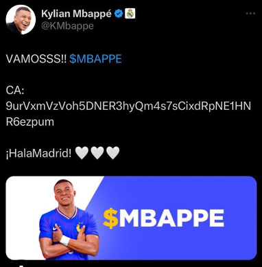 Mbappé’s Social Media Hacked to Promote Fake Crypto Scam ss