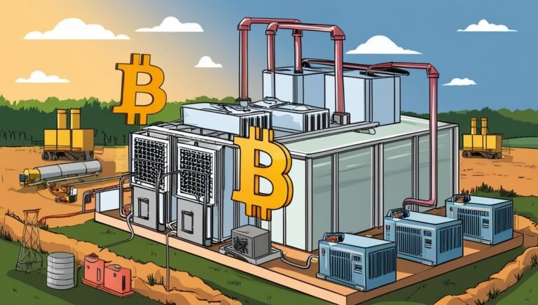 Leonardo Phoenix Illustration of a Bitcoin mining facility und 0 Bitmala