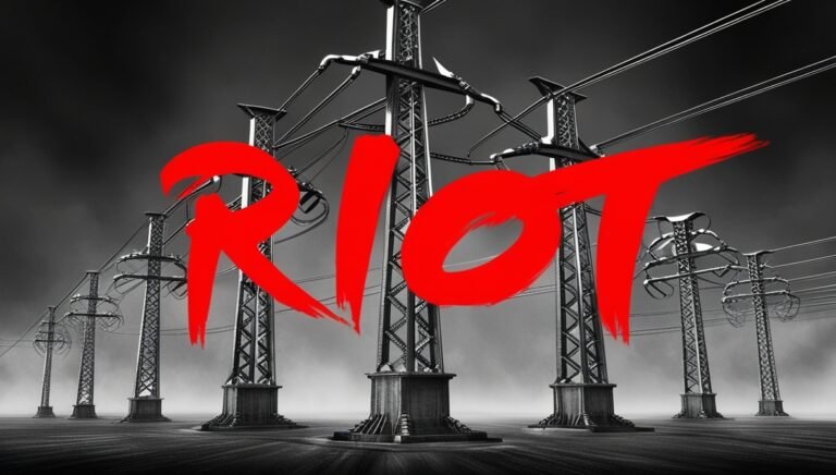 Leonardo Phoenix A bold cursive font spells out RIOT in bright 0 Bitmala