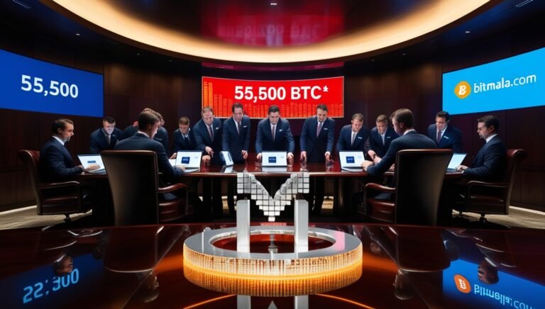 Leonardo Phoenix A dramatic dimly lit boardroom setting with a 1 1 Bitmala