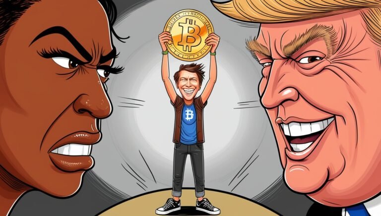 Leonardo Phoenix Kamala Harris and Donald Trump are standing o 1 Bitmala