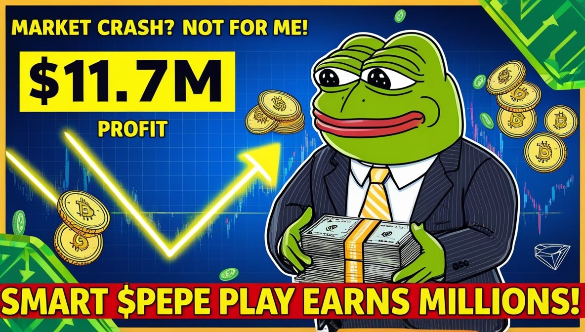 Smart $PEPE Trader Bags $11.7M During Market Crash