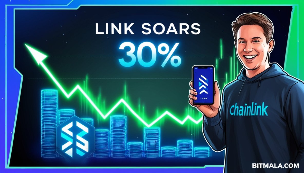 Chainlink (LINK) Soars 30% in a Day, Reaches New 12-Month High