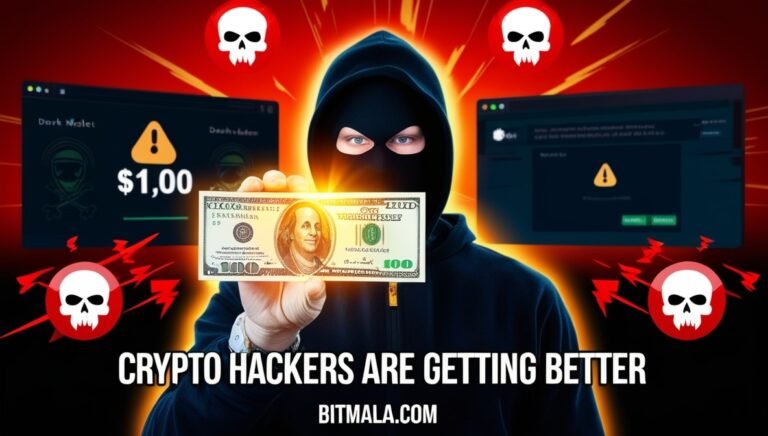 Leonardo Phoenix 09 A masked hacker holding a glowing 100 bill 1 Bitmala
