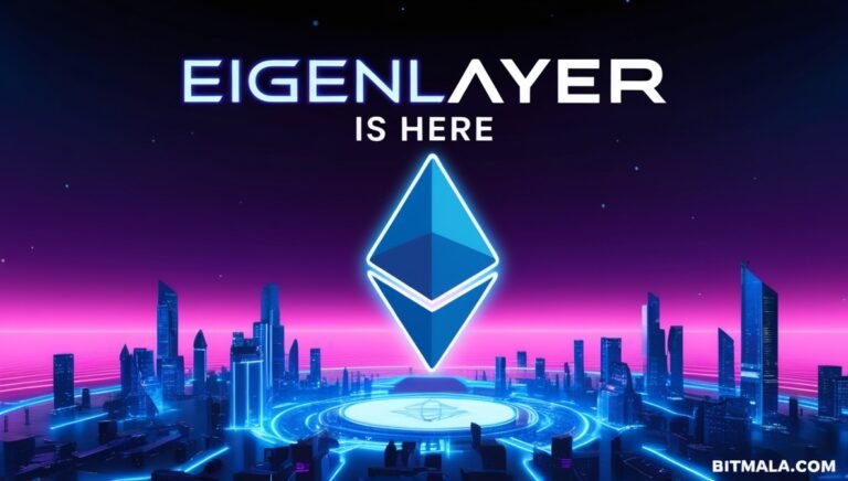 Leonardo Phoenix 09 A futuristic Ethereum city glowing with ne 0 Bitmala