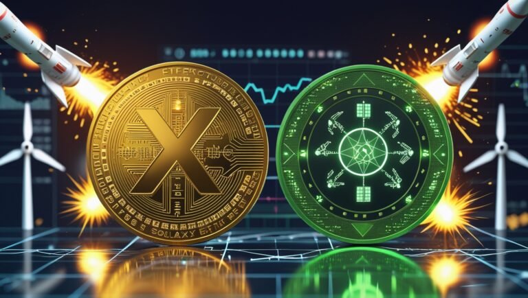 Leonardo Phoenix 10 A futuristic coin battle One side shows a 1 Bitmala