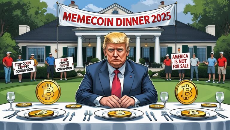 Leonardo Phoenix 10 A stylized political cartoon scene showing 3 Bitmala