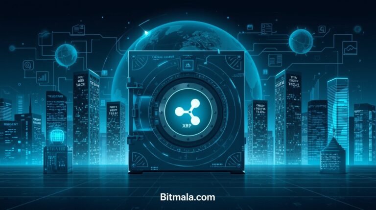 Lucid Realism Create a futuristic financial illustration showi 2 Bitmala