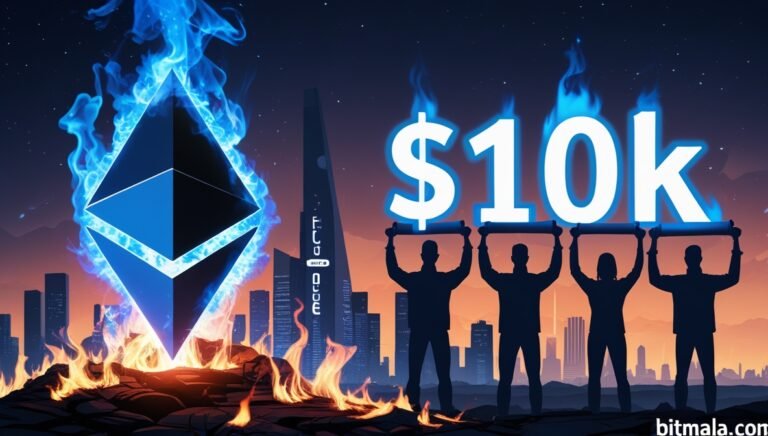 Leonardo Phoenix 10 An Ethereum logo engulfed in blue fire sym 2 Bitmala