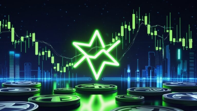 Leonardo Phoenix 10 Glowing Stellar XLM coin breaking through 2 Bitmala