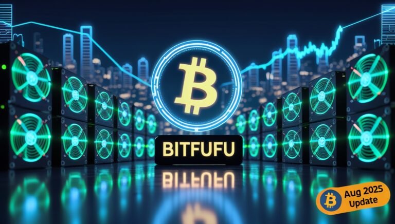 Leonardo Phoenix 10 A futuristic crypto mining scene with glow 2 Bitmala